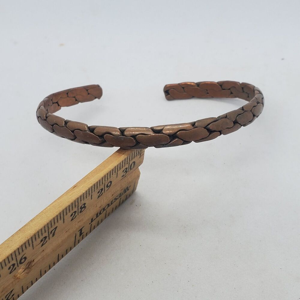 Copper Cuff Bracelet Chain Style